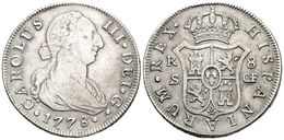 555 CARLOS III. 8 Reales. 1778. Sevilla CF. Cal-1040. Ar. 26,62g. MBC. Escasa. - Andere & Zonder Classificatie