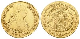 561 CARLOS IV. 2 Escudos. 1790. Madrid M.F. Cal-324. Au. 6,62gr. BC+/MBC-. - Andere & Zonder Classificatie