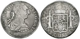 570 CARLOS IV. 8 Reales. 1790. México FM. Busto De Carlos III, Ordinal IIII. (Cuño Roto En Anverso). Cal-683. Ar. 26,95g - Altri & Non Classificati