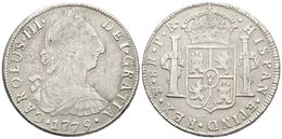 578 CARLOS III. 8 Reales. 1779. Potosí PR. Rectificada La R Del Ensayador. Cal-980 Var. Ar. 26,74g. MBC-. - Otros & Sin Clasificación