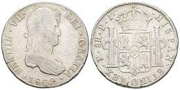 615 FERNANDO VII. 8 Reales. 1822. Potosí PJ. Cal-611. Ar. 26,96g. Impurezas Del Cuño. MBC-. - Altri & Non Classificati