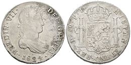 617 FERNANDO VII. 8 Reales. 1824. Potosí PJ. Cal-614. Ar. 27,16g. MBC. - Otros & Sin Clasificación