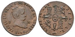 619 ISABEL II. 2 Maravedís. 1846. Segovia. Cal-558. Ae. 1,87g. EBC-. - Andere & Zonder Classificatie