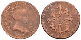 620 ISABEL II. 8 Maravedís. 1841. Jubia J. Falsa De época. Cal-479. Ae. 8,96g. BC+. - Altri & Non Classificati