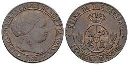 634 ISABEL II. 1 Céntimo De Escudo. 1868. Jubia OM. Cal-659. Ae. 2,45g. EBC-. - Andere & Zonder Classificatie