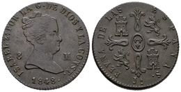 638 ISABEL II. 8 Maravedís. 1848. Jubia. Cal-486. Ae. 10,35g. EBC-. - Otros & Sin Clasificación