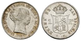 649 ISABEL II. 1 Real. 1852. Madrid. Cal-418. Ar. 1,30g. Rayita En Anverso. EBC/EBC-. - Altri & Non Classificati