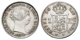 651 ISABEL II. 1 Real. 1852. Sevilla. Cal-434. Ar. 1,28g. EBC-. - Otros & Sin Clasificación