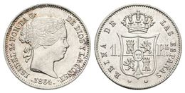 653 ISABEL II. 1 Real. 1864. Sevilla. Cal-444. Ar. 1,28g. EBC. - Other & Unclassified