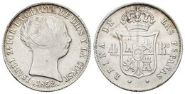 655 ISABEL II. 4 Reales. 1852. Madrid. Cal-299. Ar. 5,14g. MBC-. - Otros & Sin Clasificación