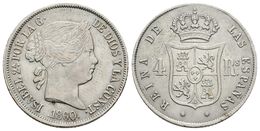 656 ISABEL II. 4 Reales. 1860. Barcelona. Cal-279. Ar. 5,24g. Golpecito En El Canto. MBC+. - Altri & Non Classificati