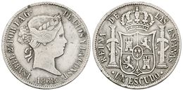 660 ISABEL II. 1 Escudo. 1868. Madrid. Falsa De época. Cal-254. Ar. 9,85g. MBC-/MBC. - Altri & Non Classificati