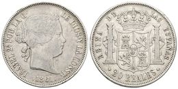 664 ISABEL II. 20 Reales. 1861. Madrid. Cal-183. Ar. 25,74g. MBC-. - Altri & Non Classificati