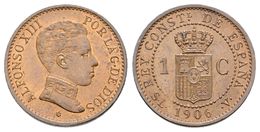 717 ALFONSO XIII. 1 Céntimo. 1906 *6. Madrid SLV. Cal-77. Ae. 1,36g. SC. - Andere & Zonder Classificatie