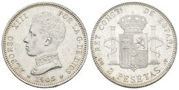 731 ALFONSO XIII. 2 Pesetas. 1905. *19-05. Madrid SMV. Cal-34. Ar. 10,02g. Brillo Original. SC-. - Other & Unclassified