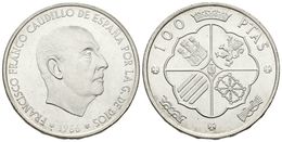 759 ESTADO ESPAÑOL. 100 Pesetas. 1966 *19-69 (Palo Recto). Cal-15. Ar. 19,09g. SC-. - Andere & Zonder Classificatie