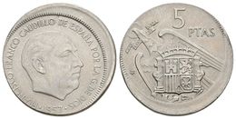 771 ESTADO ESPAÑOL. 5 Pesetas. 1953 *67. Madrid. Acuñación Desplazada. Cal-58. Ni. 5,70g. MBC+. - Other & Unclassified