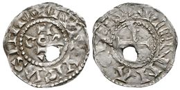 818 FRANCIA (Carolingios). Louis L'Aveugle. Dinero. (890-929) Viena. A/ + LVDVVICVS IMPR, Monograma. R/ + VIENNA CIVIS,  - Other & Unclassified