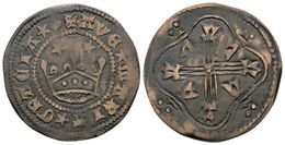 821 FRANCIA. Jetón. (1385-1422). Corona Y Dos Estrellas + AVE * MARIA * GRACIA *. Mitch. 474 Var. Ae. 6,56g. MBC. - Autres & Non Classés