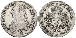 827 FRANCIA. Louis XVI. Ecu. 1788. Paris A. Km#1788. Ar. 29,10g. Rayas De Ajuste. MBC+. - Otros & Sin Clasificación