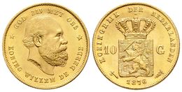 848 PAISES BAJOS. Guillermo II. 1876. 10 Gulden. Km#106. Au. 6,71g. SC-. - Sonstige & Ohne Zuordnung