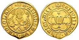 851 ITALIA. 2ª República. Ambrosino De Oro O Florin. 1447-1450. Milan. Au. 7,06g. (Reacuñación 1970). SC. - Otros & Sin Clasificación