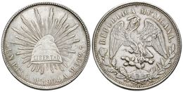 854 MEXICO. 1 Peso. 1904. Mº (México) AM. Km#409.2. Ar. 26,92g. Plata Porosa. MBC. - Otros & Sin Clasificación