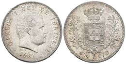 869 PORTUGAL. Carlos I. 500 Reis. 1891. Km#535. Ar. 12,42g. SC-. - Andere & Zonder Classificatie