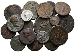 889 IMPERIO ROMANO. Lote Compuesto Por 16 Bronces Del Imperio Romano Y 2 Denarios, Uno De Ellos De La República. El Rest - Altri & Non Classificati