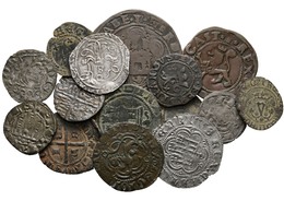 890 EPOCA MEDIEVAL. Lote Compuesto Por 15 Monedas Medievales Diferentes. Conteniendo Blanca De Enrique IV, Dinero De Alf - Altri & Non Classificati