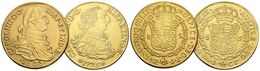 895 MONARQUIA ESPAÑOLA. Lote Compuesto Por 2 Monedas De 8 Escudos. 1775. Sevilla CF. Y Otra Perteneciente A Carlos IV. 1 - Altri & Non Classificati