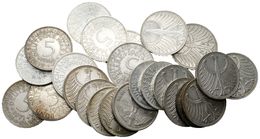 913 ALEMANIA. Lote Compuesto Por 25 Monedas De 5 Marcs De Plata Desde 1936 Hasta 1973. Calidades Diversas. A EXAMINAR. - Altri & Non Classificati