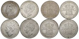 925 HOLANDA. Lote Compuesto Por 4 Monedas De Wilhelmina. 2 1/2 Gulden 1929, 1930, 1938 Y 1939. Ar. MBC+/EBC-. - Sonstige & Ohne Zuordnung