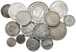 929 PAISES ARABES. Lote Compuesto Por 15 Monedas De Plata De Diferentes Paises Como Egipto, Libano, Marruecos, Persia, E - Autres & Non Classés