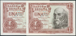 973 1 Peseta. 22 De Julio De 1953. Serie Z, Pareja Correlativa. (Edifil 2017: 465a). SC. - Autres & Non Classés