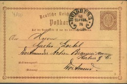 1874, DUISBURG, Klar Abgeschlagener Hufeisenstempel Auf 1/2 Gr. GSK - Macchine Per Obliterare (EMA)