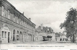 D64 - < LEMBEYE  < HOTEL DE VILLE - POSTES ET TELEGRAPHES ET ECOLE SUPERIEURE - Lembeye