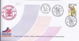 TP N° 569  SUR LETTRE  DU 10.5.02 / 1° JOUR  POUR LA FRANCE - Storia Postale