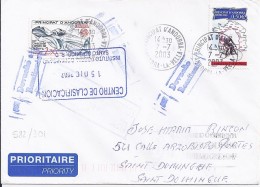 TP N° 582 + DIVERS  SUR LETTRE  DU 07.07.03  POUR ST DOMINGUE - Lettres & Documents