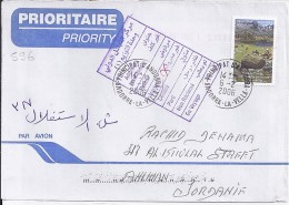 TP N° 596 SEUL SUR LETTRE DU 6.2.06 POUR LA JORDANIE - Cartas & Documentos