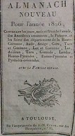 ALMANACH CALENDRIER  1826 ,  FETES , FOIRES  Départements 09 , 11 , 12 , 31, 32, 33 , 46 , 47 , 64 , 65 , 66, 81 , 82 - Kleinformat : ...-1900