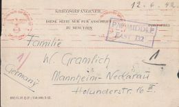 PRISONER OF WAR MAIL, POW CAMP NR 308, MIDDLE EAST 132 AND 31, CENSORED 3RD REICH, 1942, EGYPT - Lettres & Documents