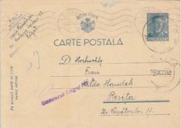 KING MICHAEL, CENSORED LUGOJ NR 6, WW2, PC STATIONERY, ENTIER POSTAL, 1942, ROMANIA - Brieven En Documenten