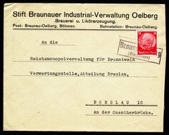 A5536) Brief V. Braunau-Oelberg / Böhmen Mit Notstempel N. Breslau - Storia Postale