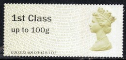 GB 2015 QE2 1st  Up To 100 Gms Post & Go Unused No Gum ( A1291 ) - Post & Go Stamps