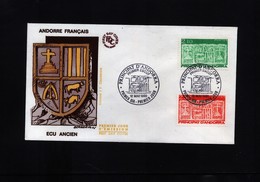 Andorra French 1990 Michel 411-12 FDC - Lettres & Documents