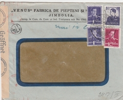 Roumanie Lettre Censurée 1942 - Marcophilie