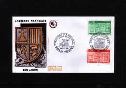 Andorra French 1991 Michel 431-32 FDC - Lettres & Documents
