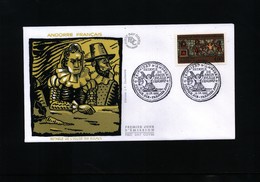 Andorra French 1992 Michel 443 FDC - Lettres & Documents