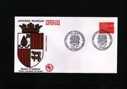 Andorra French 1993 Michel 458 FDC - Cartas & Documentos